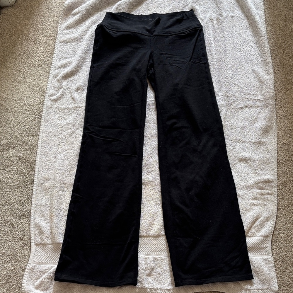Athleta Black Low-rise Wide Leg Leggings XS